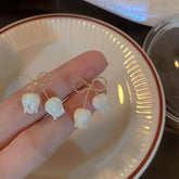 S925 Silver Lily of the Valley Flower Earrings -YX2075